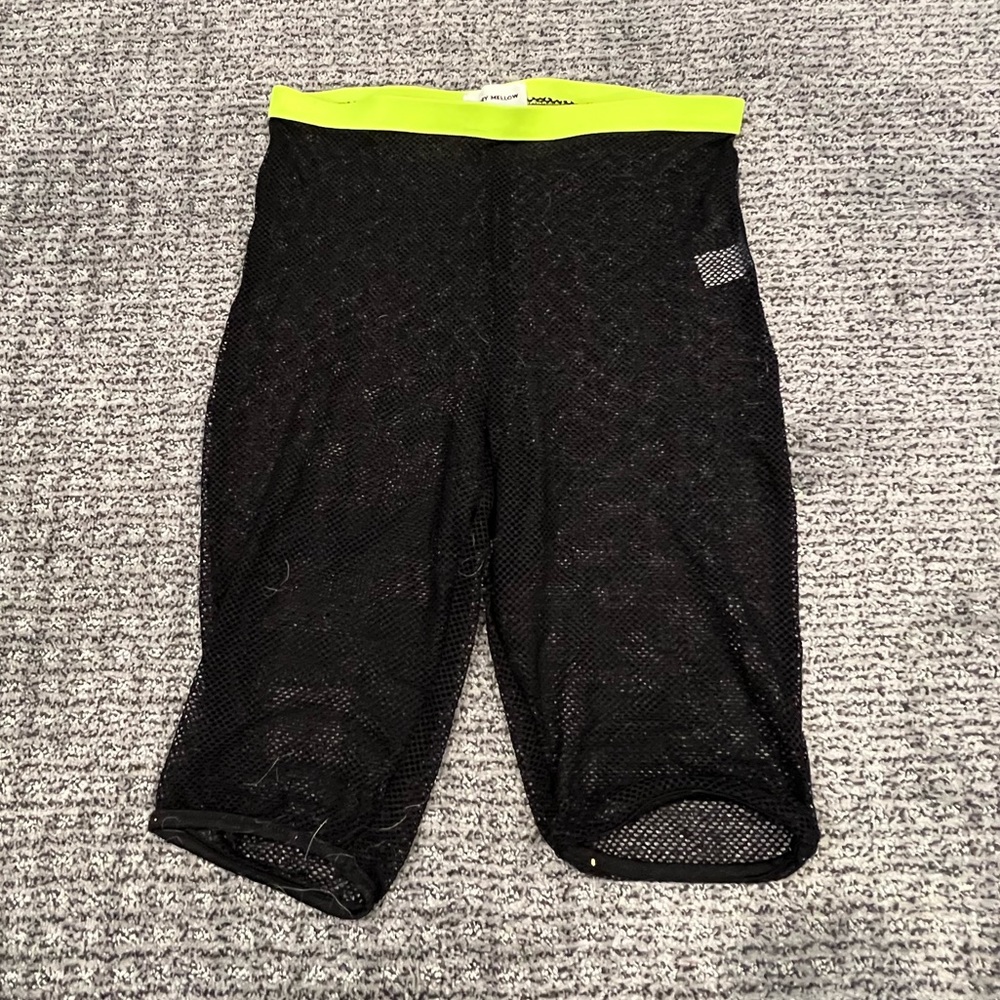 Iheartraves Black Fishnet biker shorts